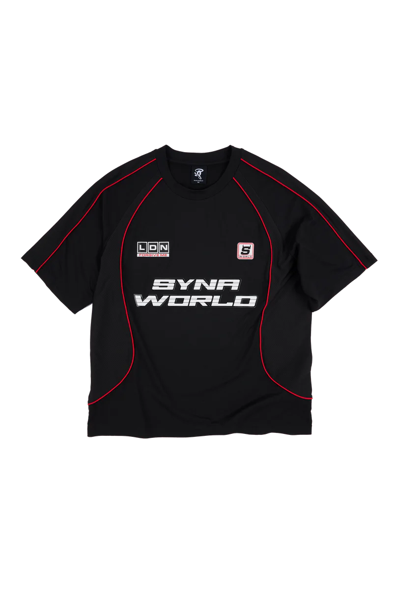 PERFORATED PERFORMANCE TEE (OVERSIZED) – BLACK/RED PERFORATED PERFORMANCE TEE (OVERSIZED) – BLACK/RED