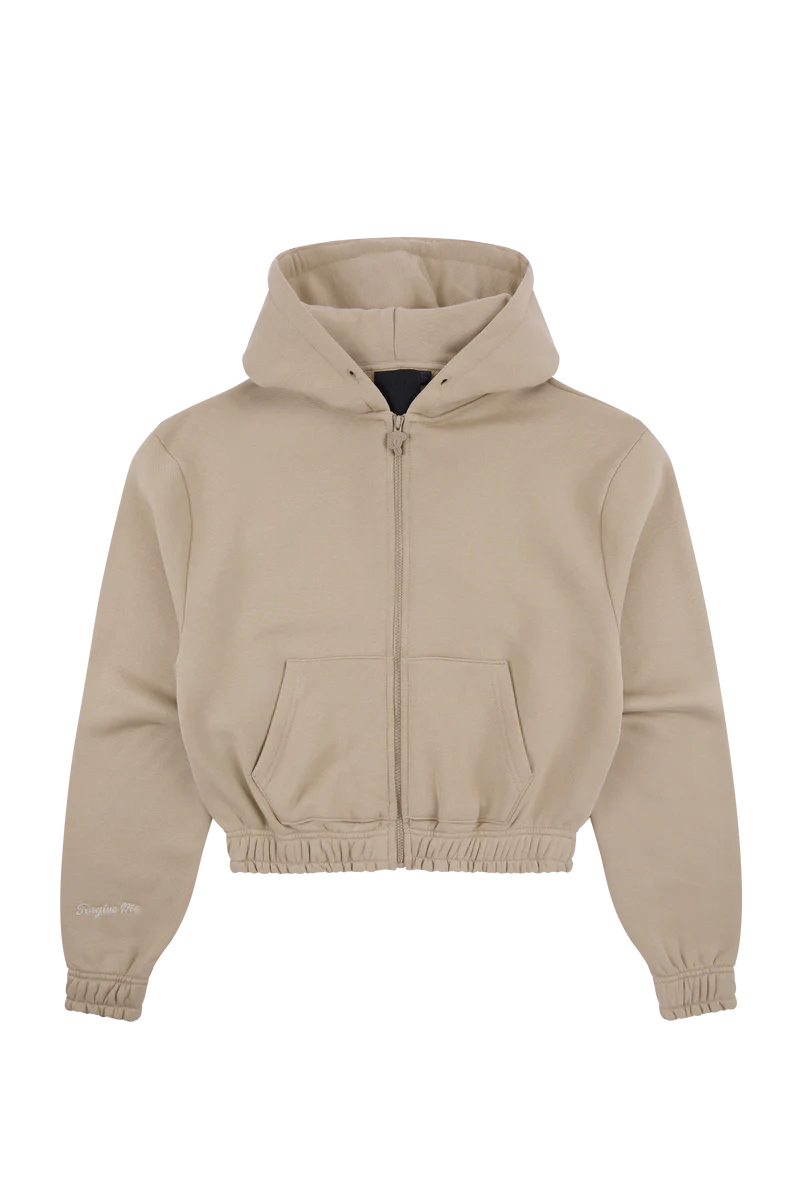 WOMEN’S HOODED ZIP THRU – BROWN WOMEN’S HOODED ZIP THRU – BROWN
