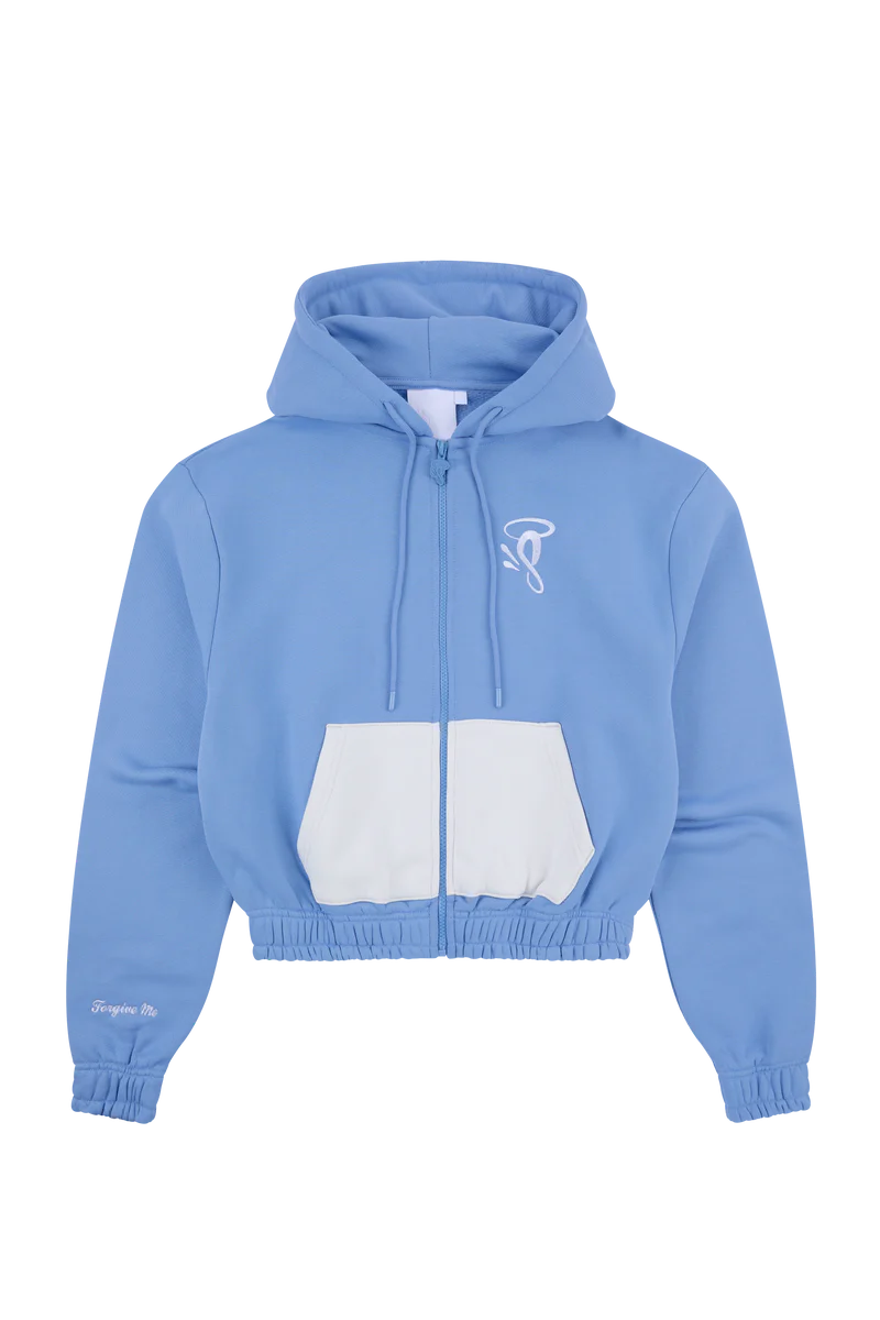 WOMEN’S SYNA CROP PATCH HOOD – BLUE WOMEN’S SYNA CROP PATCH HOOD – BLUE
