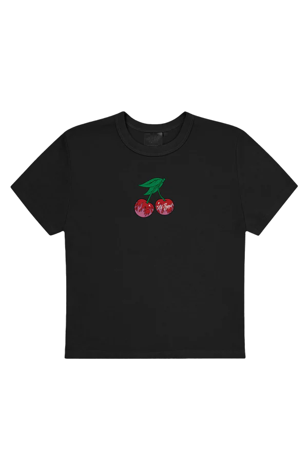 WOMEN’S CHERRIES TEE – BLACK WOMEN’S CHERRIES TEE – BLACK