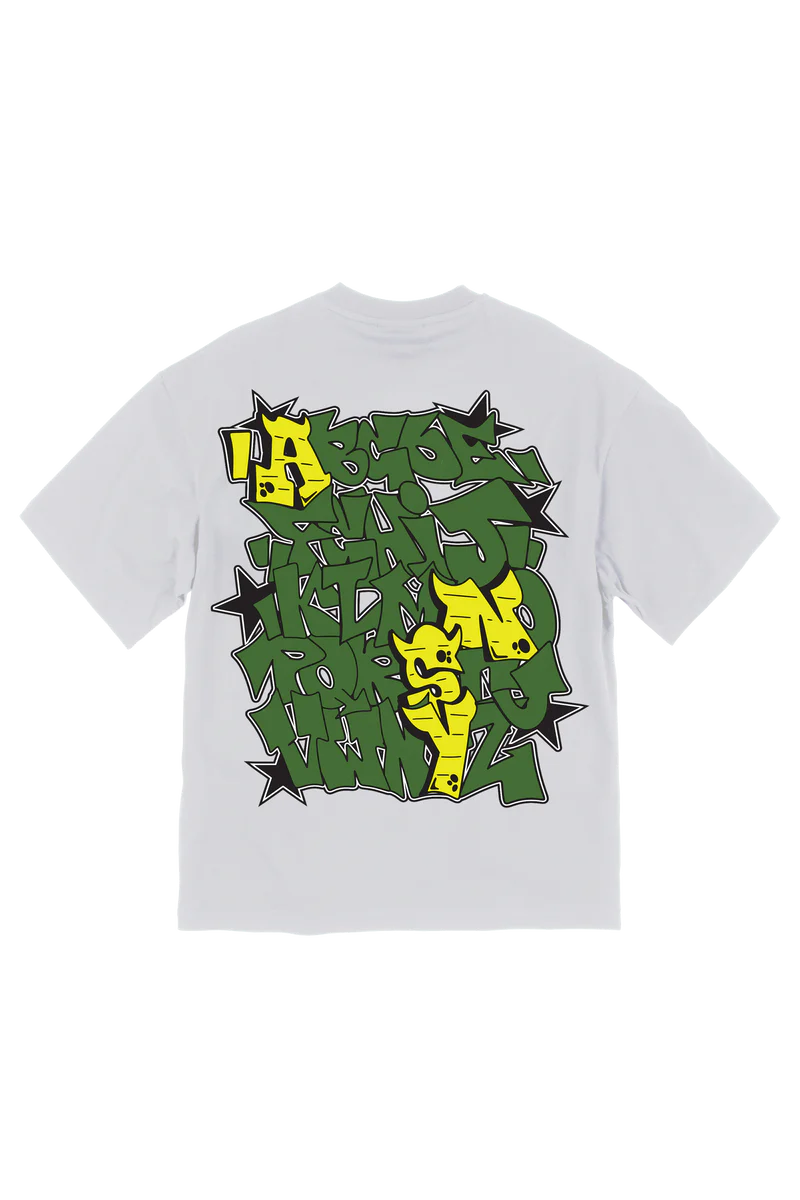 GRAF PRINTED TEE – WHITE/GREEN GRAF PRINTED TEE – WHITE/GREEN