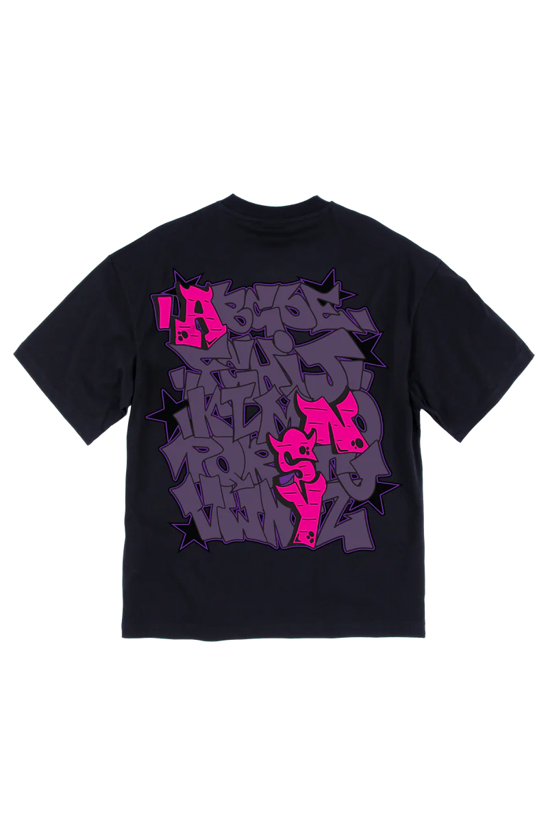 GRAF PRINTED TEE – BLACK/PURPLE GRAF PRINTED TEE – BLACK/PURPLE