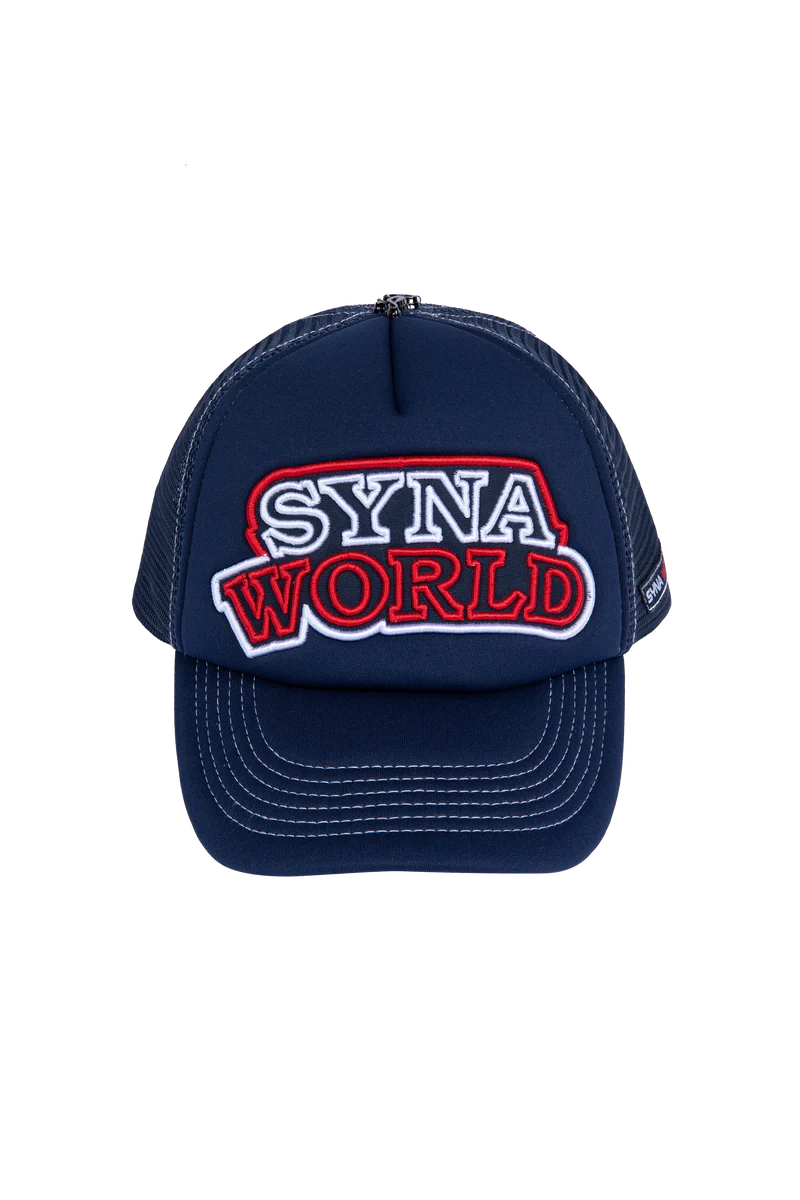 SYNA WORKWEAR TRUCKER CAP - NAVY/TOMATO SYNA WORKWEAR TRUCKER CAP - NAVY/TOMATO