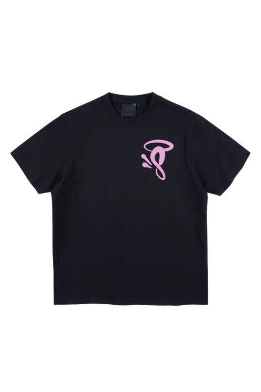 HALO ‘S’ PRINTED LOGO T-SHIRT BLACK/PINK HALO ‘S’ PRINTED LOGO T-SHIRT BLACK/PINK