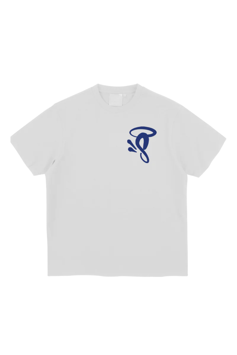HALO ‘S’ PRINTED LOGO TEE – WHITE/COBALT BLUE HALO ‘S’ PRINTED LOGO TEE – WHITE/COBALT BLUE